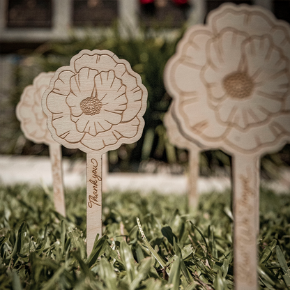 Poppy Flower Stake Lest We Forget Garden Marker ANZAC Day